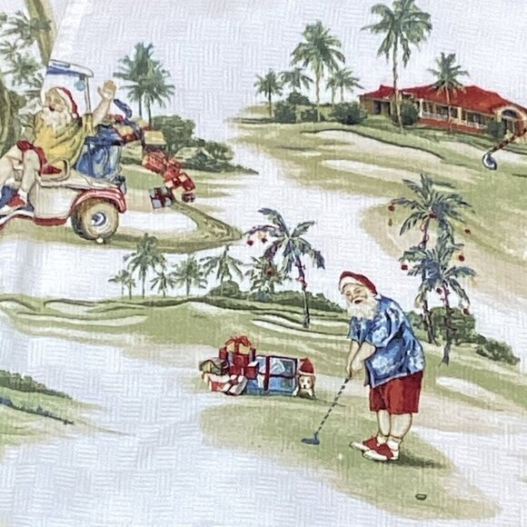 North River Outfitters Button Down Shirt Hawaii Golfing Santa Mens L 285S - Picture 4 of 6